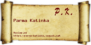 Parma Katinka névjegykártya